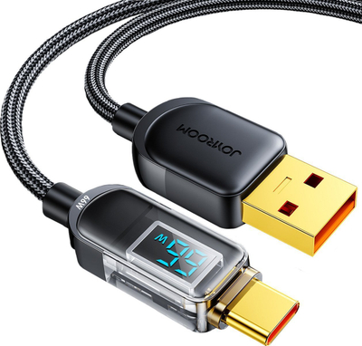 Kabllo karikimi Joyroom JR, USB në USB C, 66W, 1.2m, e zezë