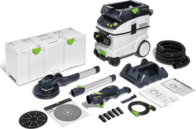 Set bluarëse muri Festool PLANEX LHS 2 225 CTL 36, 550W, 215mm, gri me të zezë