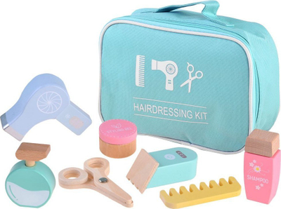 Set lodrash berberi dreçeri ZA4120, prej druri, me çantë, mente