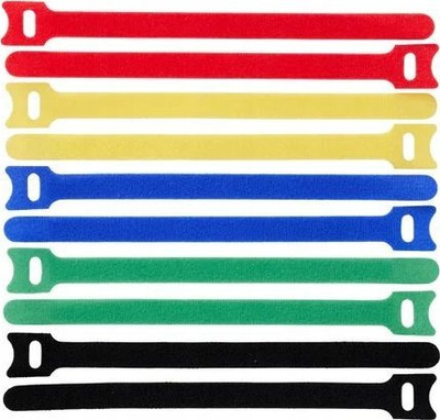 Rrip kabllosh Lanview LVT-CABLESTRAPS2012-10MULTI, hook dhe loop, shumëngjyrësh