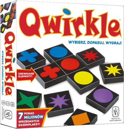 Loja me shoqni Nasza Ksiegarnia Qwirkle, 108 pllaka druri, për familje, shumëngjyrëshe