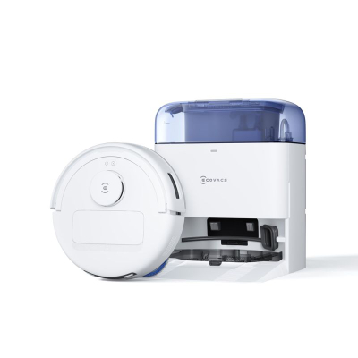 Robot fshesë Deebot Mini, vetëboshatisje, stacion Mini OMNI, i bardhë