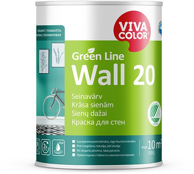 Bojë muri Vivacolor GL Wall 20 A, gjysmë e mat, 0.9L, e bardhë