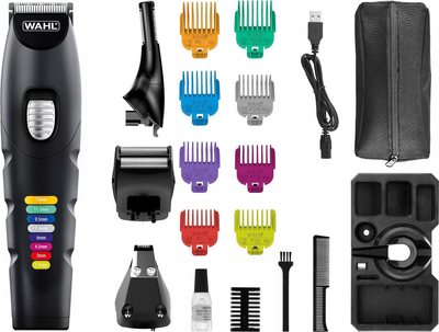 Тример за тело и брада Wahl Color Trim Advanced, полнач, без кабел, црн