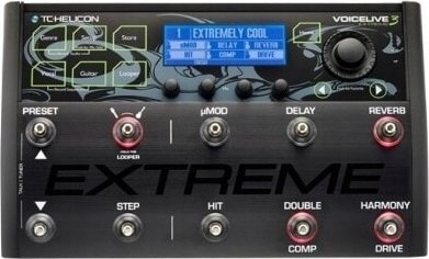 Procesor vokali TC Helicon VoiceLive 3 Extreme, me looper të brendshëm, plot efekte, ngjyrë e zezë