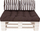 Jastëkë për mobilje me paleta HobbyGarden LEO, set 120x80cm, 2 mbështetëse, gri