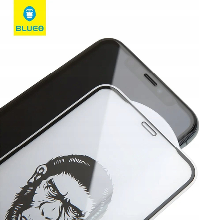 Xham mbrojtës Blueo Mr. Monkey 5D, për iPhone 14 Plus, Strong HD, i zi