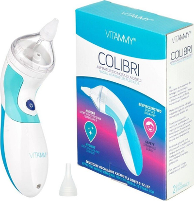 Aspirator hunde me rrymë Vitammy Colibri, për foshnja edhe kalamaj, i vogël për ta marrë me vete, i bardhë