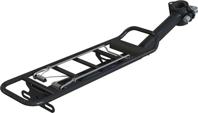 Mbajtëse bagazhi biçiklete Atran Velo FLY Seat Post Tour, për shufrën e seles 25–31.8 mm, mban deri 10 kg, e zezë