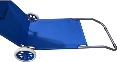Шезлонг склоплив Floating Lounger, со тенда и тркала, 112x62x90cm, сина