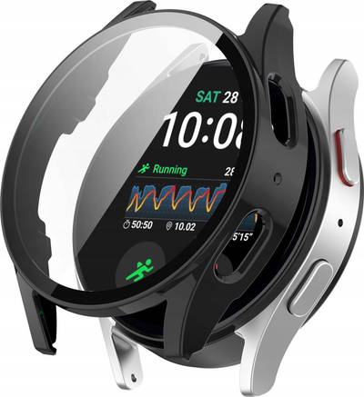 Mbrojtëse ore Tech-Protect DEFENSE360 për Samsung Galaxy Watch 4 5 6 7 FE 40mm, xham i integruar, e zezë