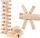 Lojë druri Jenga Wiss Toy GR0090, 54 kube, me zare druri, ngjyrë druri natyrale