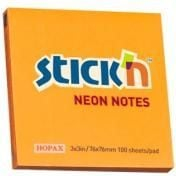 Bllok vetëngjitës Hopax Stickn Notes, 76 x 76mm, 100 fletë, portokalli