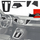Folje interjeri GRIZZ Protector 5in1 Carbon Glossy për Audi A3 8Y 2020-2025, set dekorativ karboni me shkëlqim, ngjyrë e zezë
