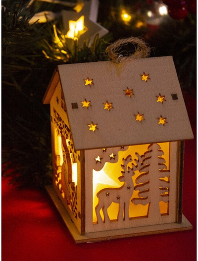 Shtëpi festive me ndriçim Retlux RXL 333, LED, e bardhë e ngrohtë