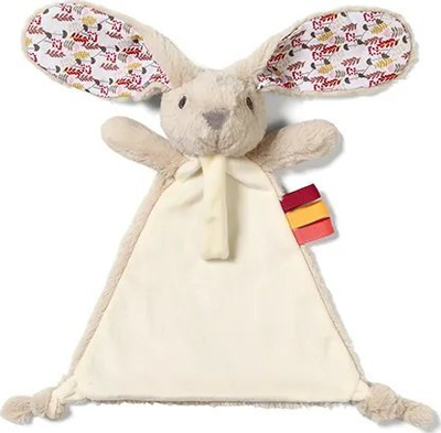 Lodër pelushi BabyOno Rabbit Milly, me mbajtëse biberoni, me kapëse, për foshnja