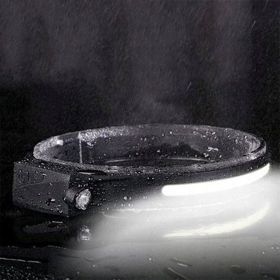 Llambë koke LED pa markë, 1200mAh, e papërshkueshme nga uji, e zezë