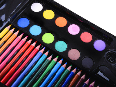 Set vizatimi Art ZA3889, 150 copa, valixhe me zinxhir, e zezë