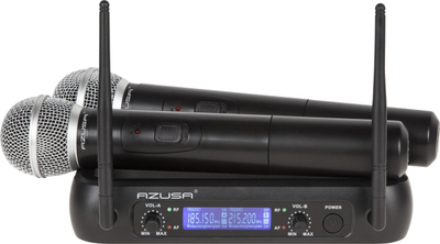 Mikrofon pa tel Azusa WR-358LD, sistem VHF, dy mikrofona dore, i zi