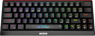 Tастатура за гејминг Marvo HECATE 61WR, три-режимска, механичка со rainbow осветлување, црна