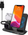 Stacion karikimi wireless RealPower ChargeAIR All Desk Pro, 3 në 1, USB, i zi