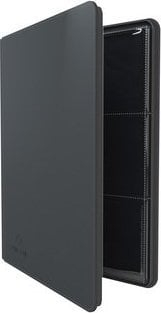 Klasor për karta Gamegenic Zip Up Ring Binder Slim, 3 unaza D-ring, mbyllje me zinxhir, i zi