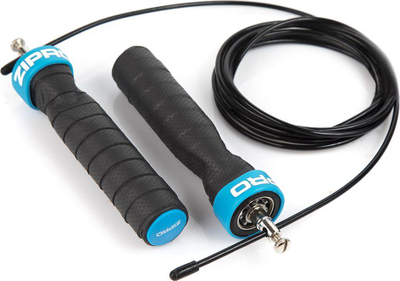 Litar kërcimi crossfit Zipro, 300 cm, i zi/ kaltër