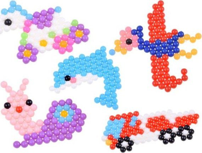 Set kreativ me rruza uji Water Beads Starter Set, me shabllone dhe aksesorë, shumëngjyrësh