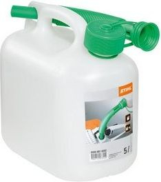 Bidon benzine Stihl, 5L, plastik i tejdukshëm, i bardhë