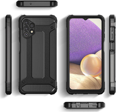 Këllëf Hybrid Armor për Samsung Galaxy A53 5G, dy-shtresor, mbron nga goditjet, i zi