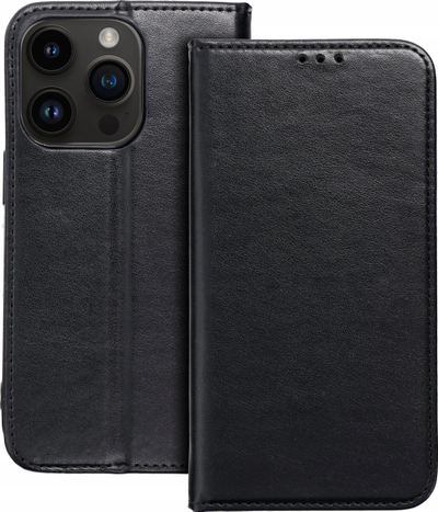 Këllëf-portofol Magneto Smart për Huawei Nova 12i, me kapak, bëhet edhe mbajtëse tavoline, ngjyrë e zezë
