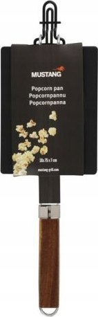 Tigan për kokoshka Mustang Popcorn Pan, çelik jo-ngjitës, me dorezë druri, i zi