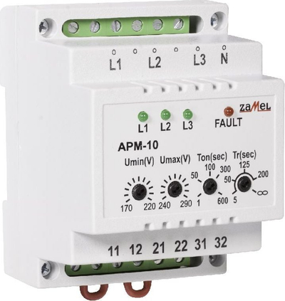 Ndërprerës automatik fazash Zamel APM-10, 16A, 230V 3x400V N