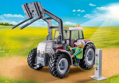 Lodër traktor Playmobil Country 71305, set 31 pjesë, me kabinë hapëse, shumëngjyrësh