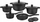 Set tenxheresh Zilner ZL-8513, 11 pjesë, veshje mermeri, i zi