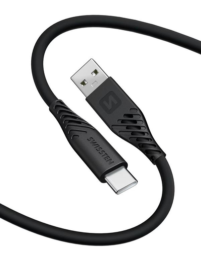 Kabllo Swissten silikon USB - USB-C, 1.5m