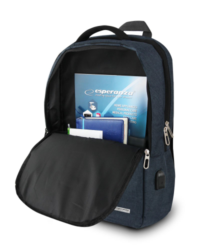 Çantë laptopi Esperanza ET196 Classic TARANTO, 15.6", gri
