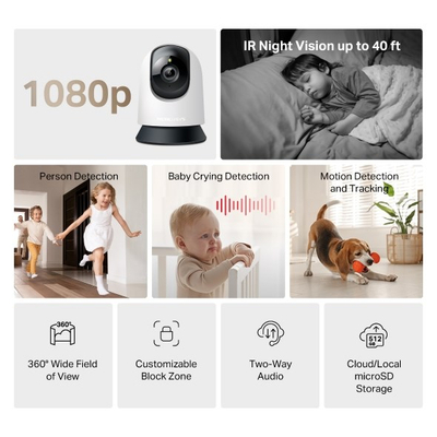 Kamerë sigurie Mercusys MC210, 2K 3MP, Wi Fi, e bardhë