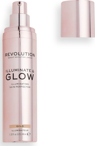Iluminues lëngshëm Makeup Revolution London Glow and Illuminate, 40ml, nuanca Gold