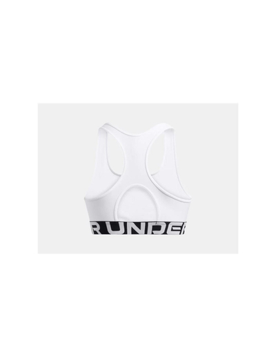 Bustier sportive Under Armour HeatGear, mbështetje mesatare, pa mbushje, e zezë