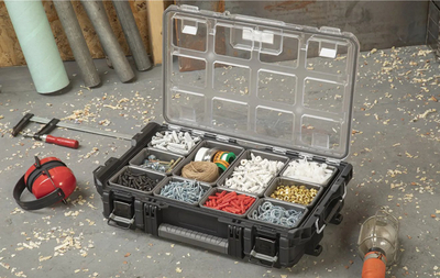 Kuti organizimi Keter Roc Pro Gear Clear, 10 ndarje, IP65, transparente