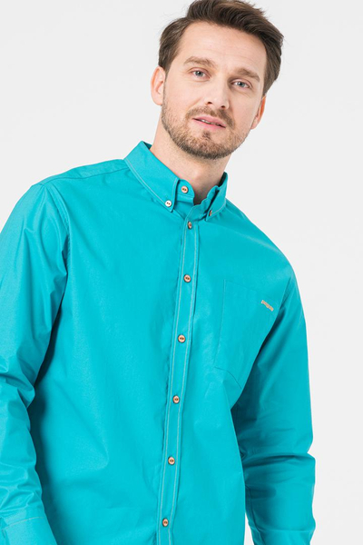 Këmishë casual për meshkuj, përmasa M, ngjyrë turquoise
