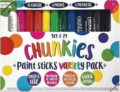 Stikë boje tempera Ooly Chunkies Twistable, për fëmijë 4–6 vjeç, tharje e shpejtë, shumëngjyrëshe