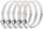Set kapëse me vidë AMiO 04589, 5 copë, 50–70 mm, çelik inox