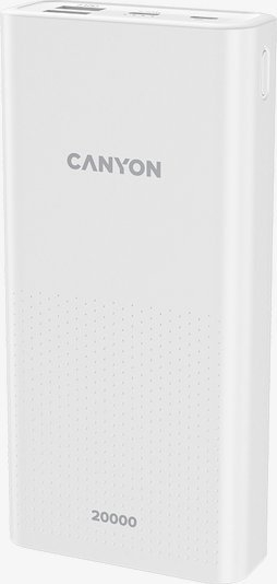 Power bank Canyon PB-2001, 20000mAh, 2x USB, i bardhë