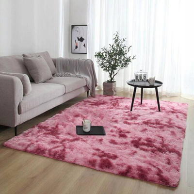 Tapet Shaggy Dense Soft Plush Ombre, 200x250 cm, antirrëshqitës, ombre rozë