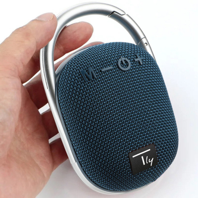 Altoparlant bluetooth Techly Mini, wireless V5.3, me drita LED, blu