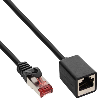 Kabllo zgjatuese rrjeti InLine Cat.6, S/FTP, 0.5m, e zezë