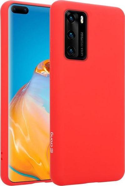 Kover telefoni Crong Color Cover për Huawei P40, silikoni, e kuqe