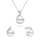 Set qafore + vathë Brilio Silver, të bardhë